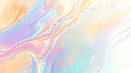 Obraz premium Iridescent Holographic Background a pastel charcoal to cream gradient