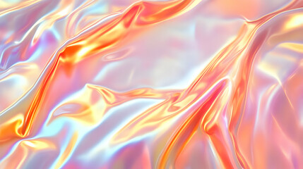 Obraz premium Iridescent Holographic Background a pastel orange to maroon gradient