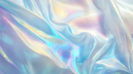 Naklejka premium Iridescent Holographic Background a pastel sky blue to olive gradient