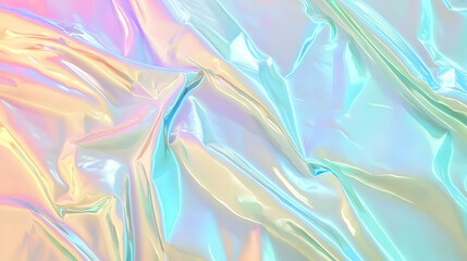 Fototapeta premium Iridescent Holographic Background a pastel cream to teal gradient