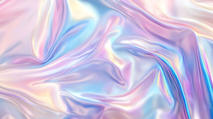 Obraz premium Iridescent Holographic Background a pastel charcoal to blue gradient