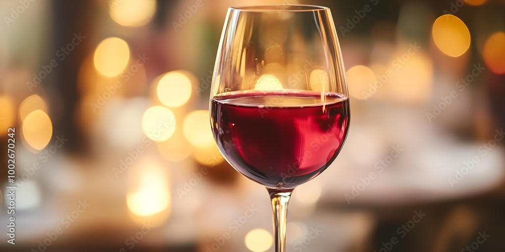Aufkleber a glass of red wine is sitting on a table. the wine is almost empty, with only a small amount of liq