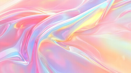 Obraz premium Iridescent Holographic Background a pastel rose to ochre gradient