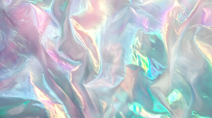 Obraz premium Iridescent Holographic Background a pastel charcoal to emerald gradient