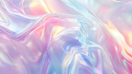 Obraz premium Iridescent Holographic Background a pastel smoke to pink gradient