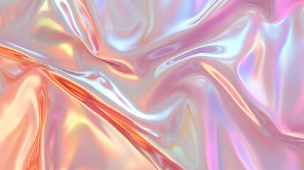 Obraz premium Iridescent Holographic Background a pastel burgundy to sand gradient