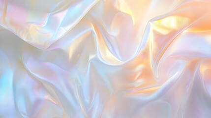 Obraz premium Iridescent Holographic Background a pastel cream to copper gradient