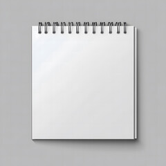 Blank Spiral Notebook on Gray Background