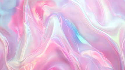 Obraz premium Iridescent Holographic Background a pastel magenta to pearl gradient