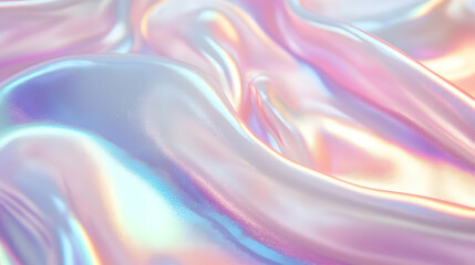 Obraz premium Iridescent Holographic Background a pastel ruby to sand gradient