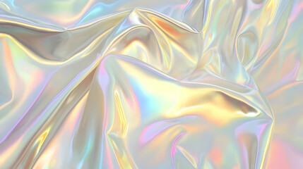 Fototapeta premium Iridescent Holographic Background a pastel platinum to sand gradient