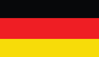 German national symbol. Flag of Germany sign symbol. Germany official state symbol, vector graphic design.