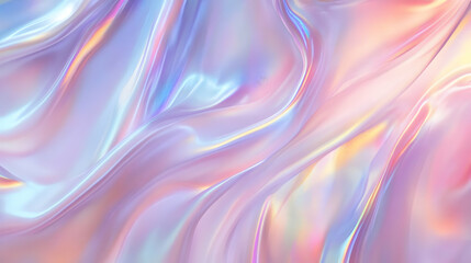 Obraz premium Iridescent Holographic Background a pastel brown to violet gradient