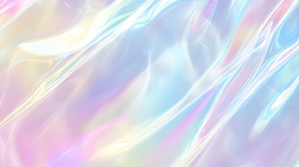 Obraz premium Iridescent Holographic Background a pastel cyan to violet gradient