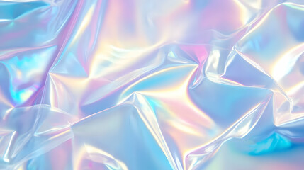 Naklejka premium Iridescent Holographic Background a pastel sapphire to aqua gradient