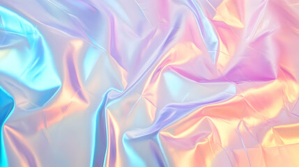 Fototapeta premium Iridescent Holographic Background a pastel red to indigo gradient