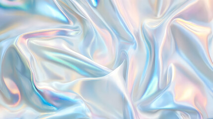 Obraz premium Iridescent Holographic Background a pastel cyan to bronze gradient