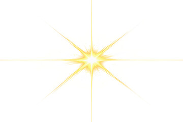 Obraz premium Abstract yellow light overlay effect with transparent background cut out design element