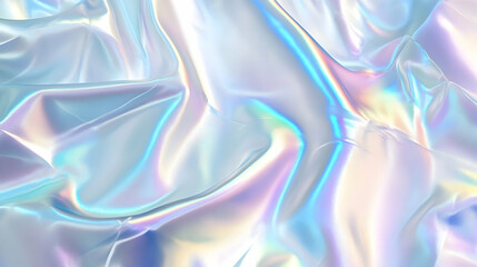 Obraz premium Iridescent Holographic Background a pastel silver to jade gradient