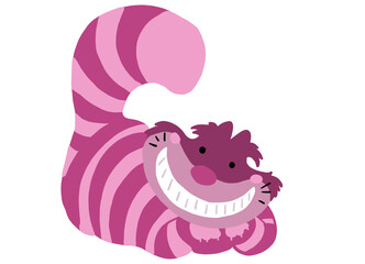 Alice in wonderland elements illustration