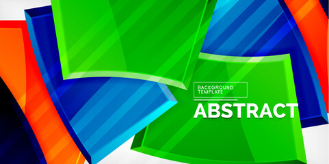 Obraz premium Vector abstract color geometric shapes. Illustration For Wallpaper, Banner, Background, Card, Book Illustration, landing page