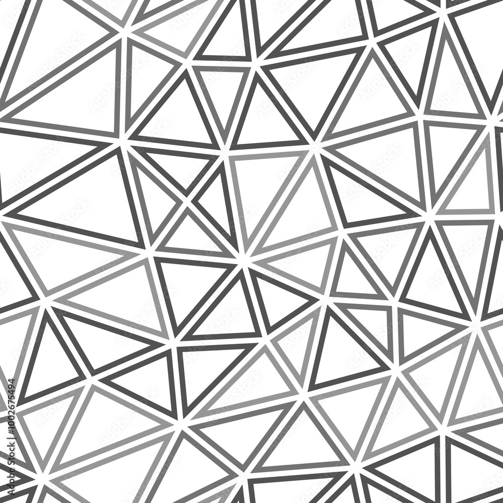 Poster abstract geometric background. medium triangles size. monotone style. geometric shapes outlined. rep