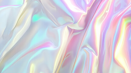 Fototapeta premium Iridescent Holographic Background a pastel lime to pink gradient
