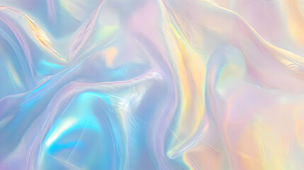 Obraz premium Iridescent Holographic Background a pastel cyan to bronze gradient