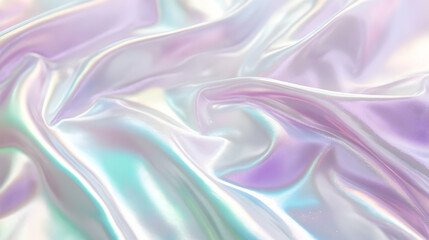 Obraz premium Iridescent Holographic Background a pastel violet to emerald green gradient