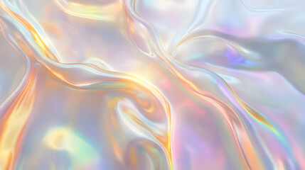 Naklejka premium Iridescent Holographic Background a pastel obsidian to gold gradient