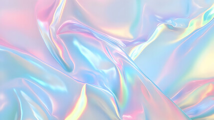 Fototapeta premium Iridescent Holographic Background a pastel blue to red gradient