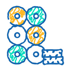 tablets peat doodle icon sketch vector. tablets peat sign. isolated symbol illustration