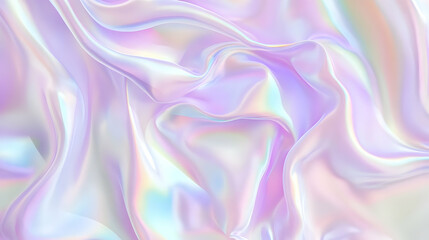 Obraz premium Iridescent Holographic Background a pastel violet to khaki gradient