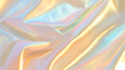 Obraz premium Iridescent Holographic Background a pastel yellow to jade gradient