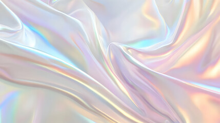 Obraz premium Iridescent Holographic Background a pastel smoke to pearl gradient
