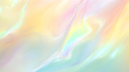 Obraz premium Iridescent Holographic Background a pastel black to yellow gradient
