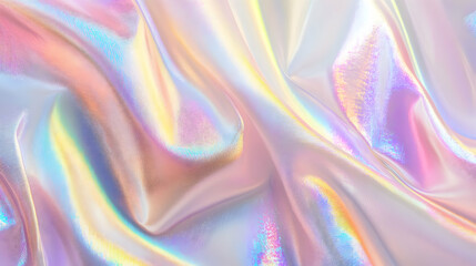 Obraz premium Iridescent Holographic Background a pastel pearl to gold gradient