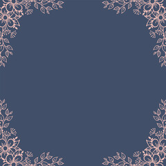 Series of hand drawn style decorative floral background in various color