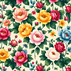 vintage wallpaper with flowers
