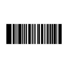 Simple barcode isolated on transparent background.