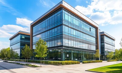 Fototapeta premium modern office building, Generative AI