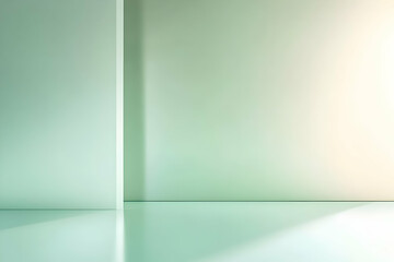 Gradient light silver to pastel green abstract background