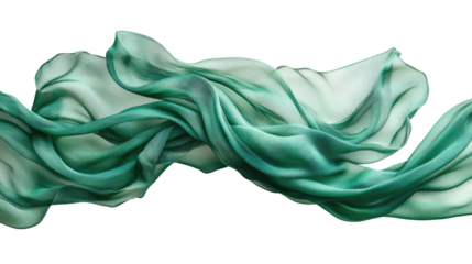 silk fabric isolated on white background