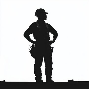 recommend clip art: Engineer , construction, site , labor,worker, silhouette