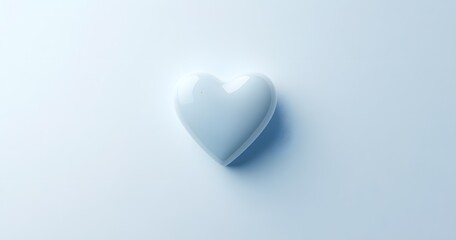 Fototapeta premium Blue heart on blue background