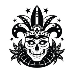 Mardi gras mask festival vector art on white background