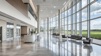Modern Lobby with a View