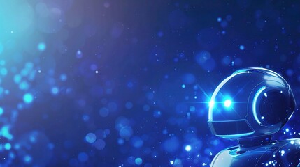 Stunning Blue Intelligent Robot Technology Background: A Futuristic and Advanced Vision. Explore the Possibilities
