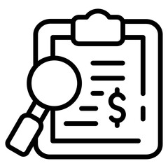 Financial-Report Icon Element For Design