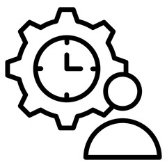 Time-Management Icon Element For Design